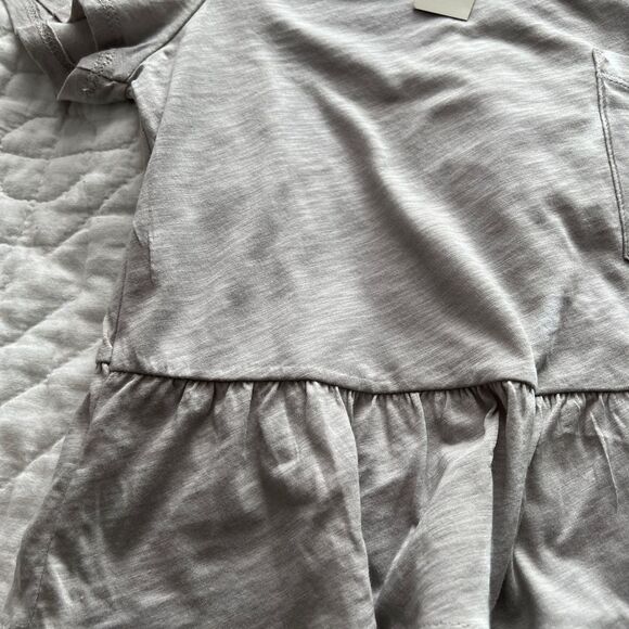 Francesca’s Owenn Washed Peplum Tee Grey Size XXS - Picture 6 of 10